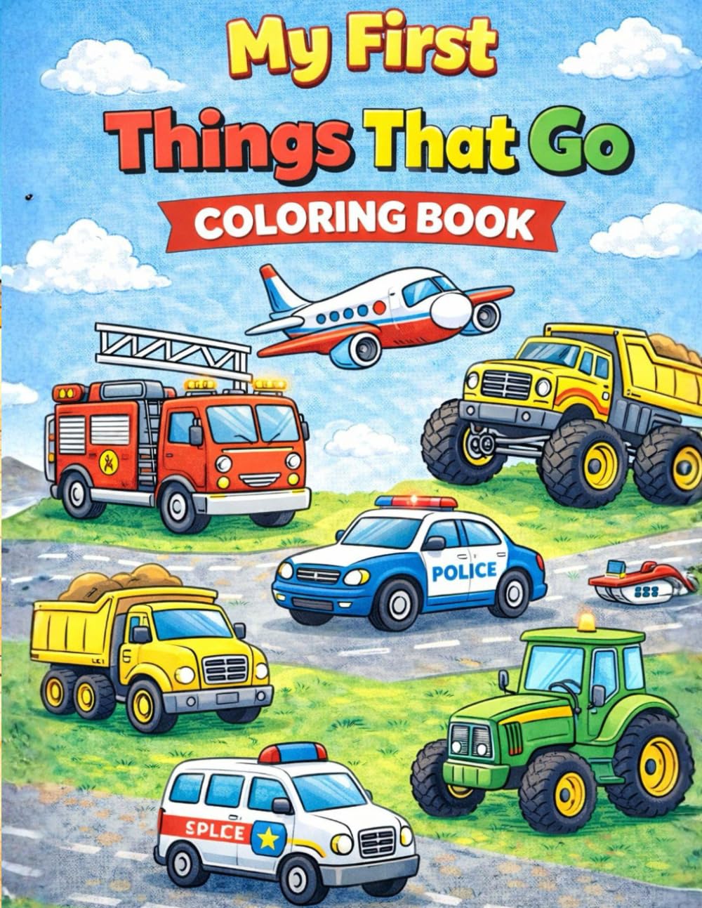 Things That Go Coloring Book for Toddlers: Cars, Trucks, Trains and Airplanes Coloring Book with Fun Activity Pages for Kids Ages 2–5 (Early Learning Series)