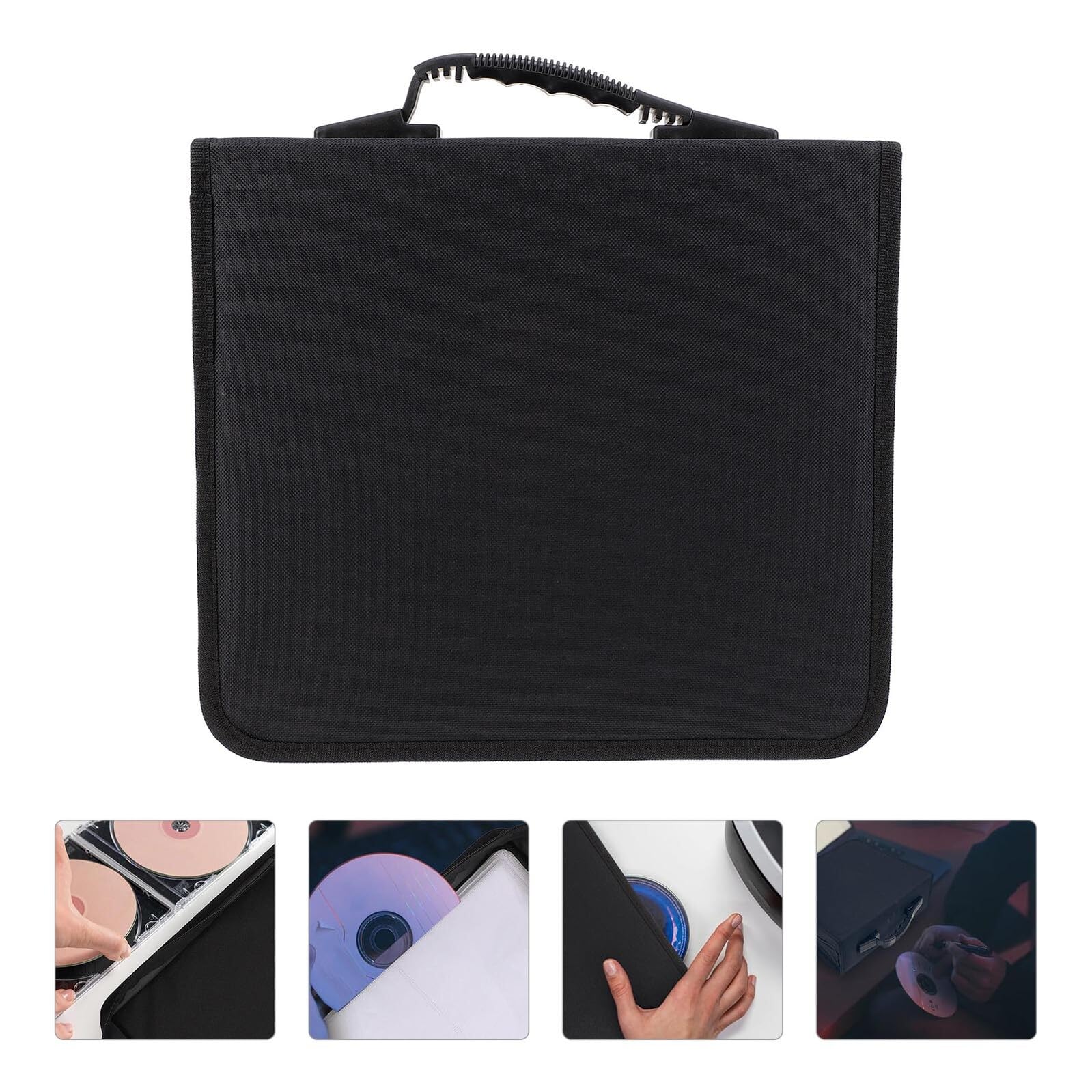 Custodia Porta CD Dvd Grande Capacità 240 Pezzi Oxford Maniglia per Trasporto e Organizzatore per Collezionisti Musica, Film e Videogiochi