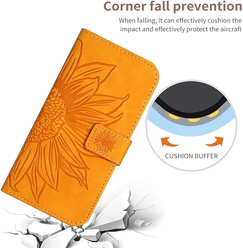 Miniatura 3 de XYX Wallet Case Compatible with Xiaomi 12S Ultra, Emboss Half Flower Floral PU Leather Flip Protective Case with Adjustable Shoulder Strap for