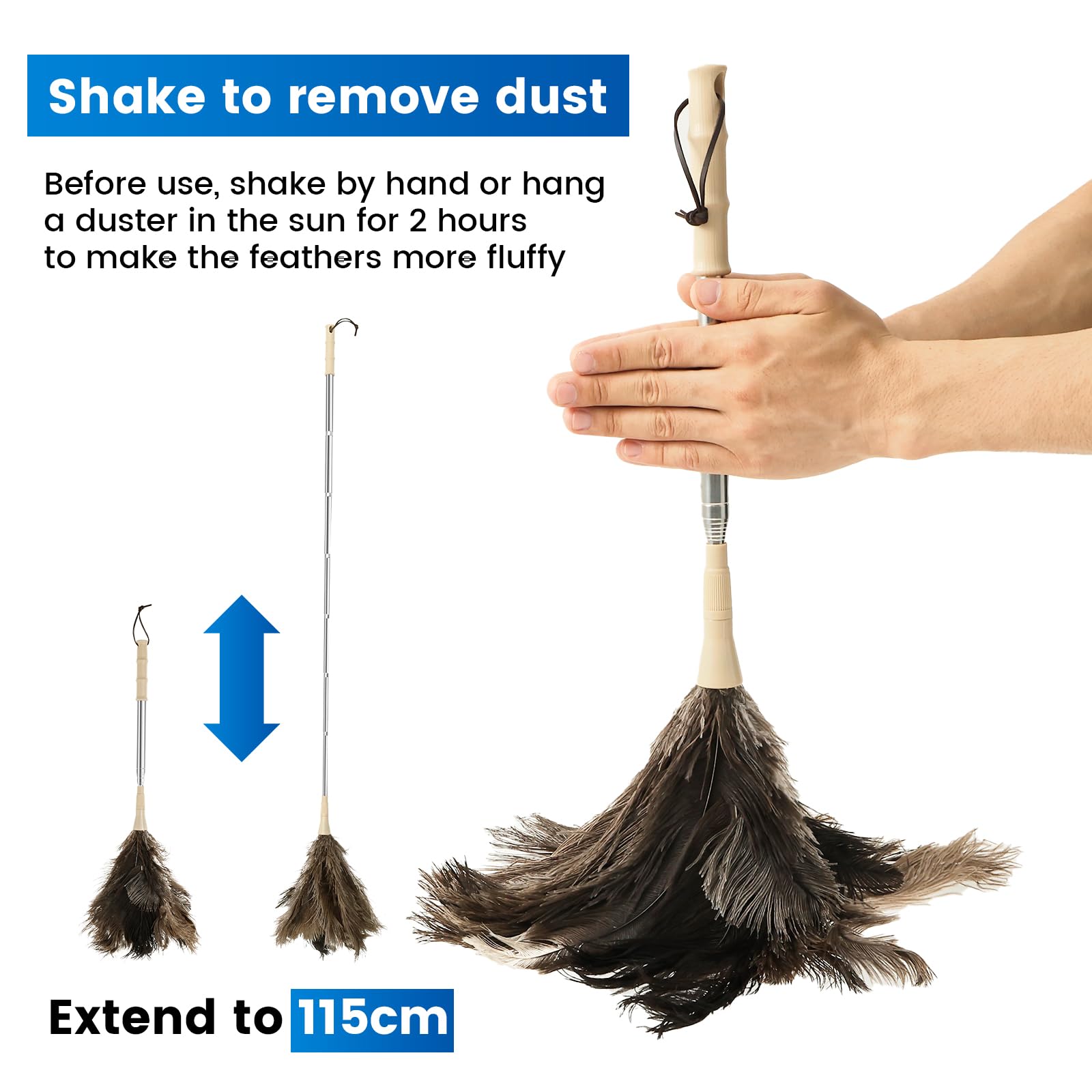 Retractable Duster Long Handle, Feather Duster Long Handle - View #7