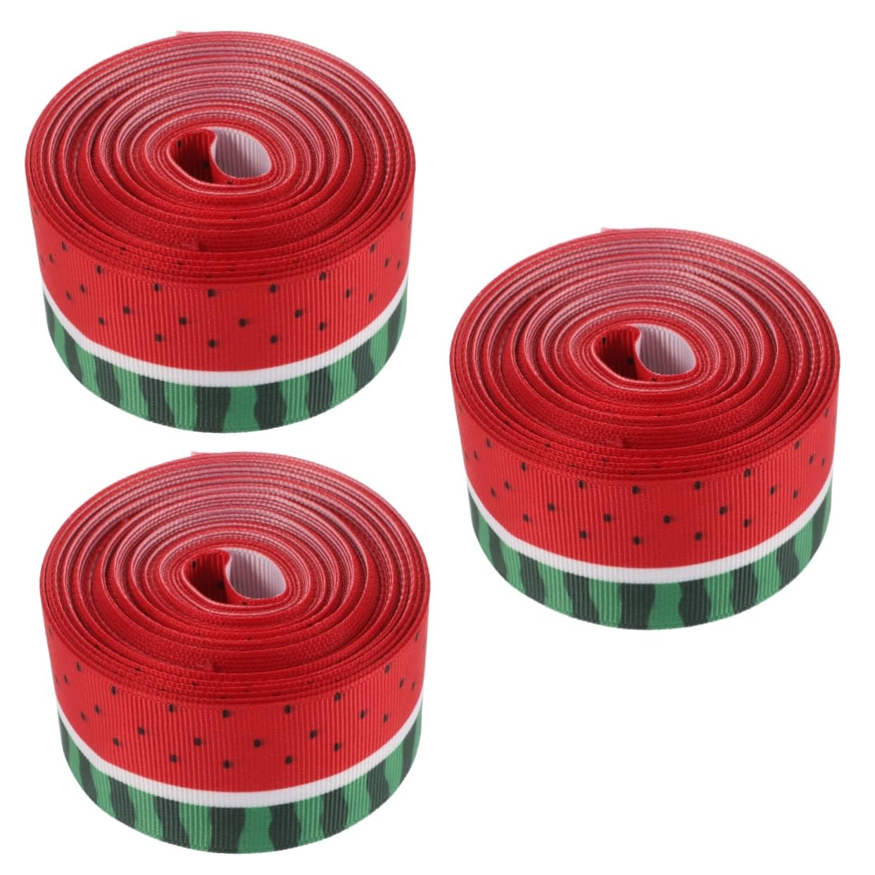 Operitacx 3rollos Cinta Decorativa De Cinta De Grosgrain Diseño De Sandía Yardas Para Envoltura De Decoración De Pasteles y Manualidades