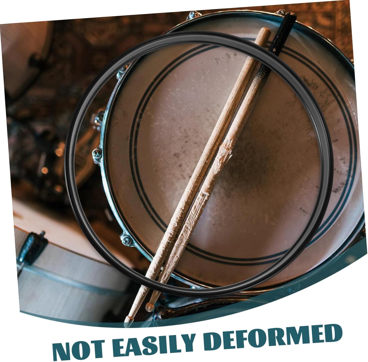 Toyvian 16.73 Inch Drum Hoop Replacement Metal Ring for Snare and Bass Drums with Spray-Painted Finish Durable Diy Percussion Instrument Accessory for Band Studio and Practice