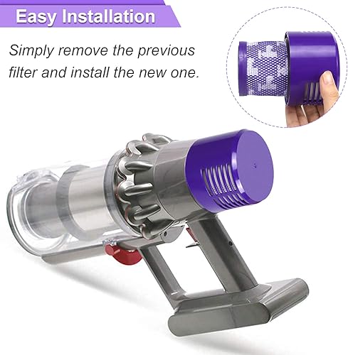 Vista 8 de Reemplazo de filtro HEPA para Dyson Cyclone V10 Animal V10 Absolute SV12 V10 Total Clean Aspiradora inalámbrica Número de pieza 969082-01