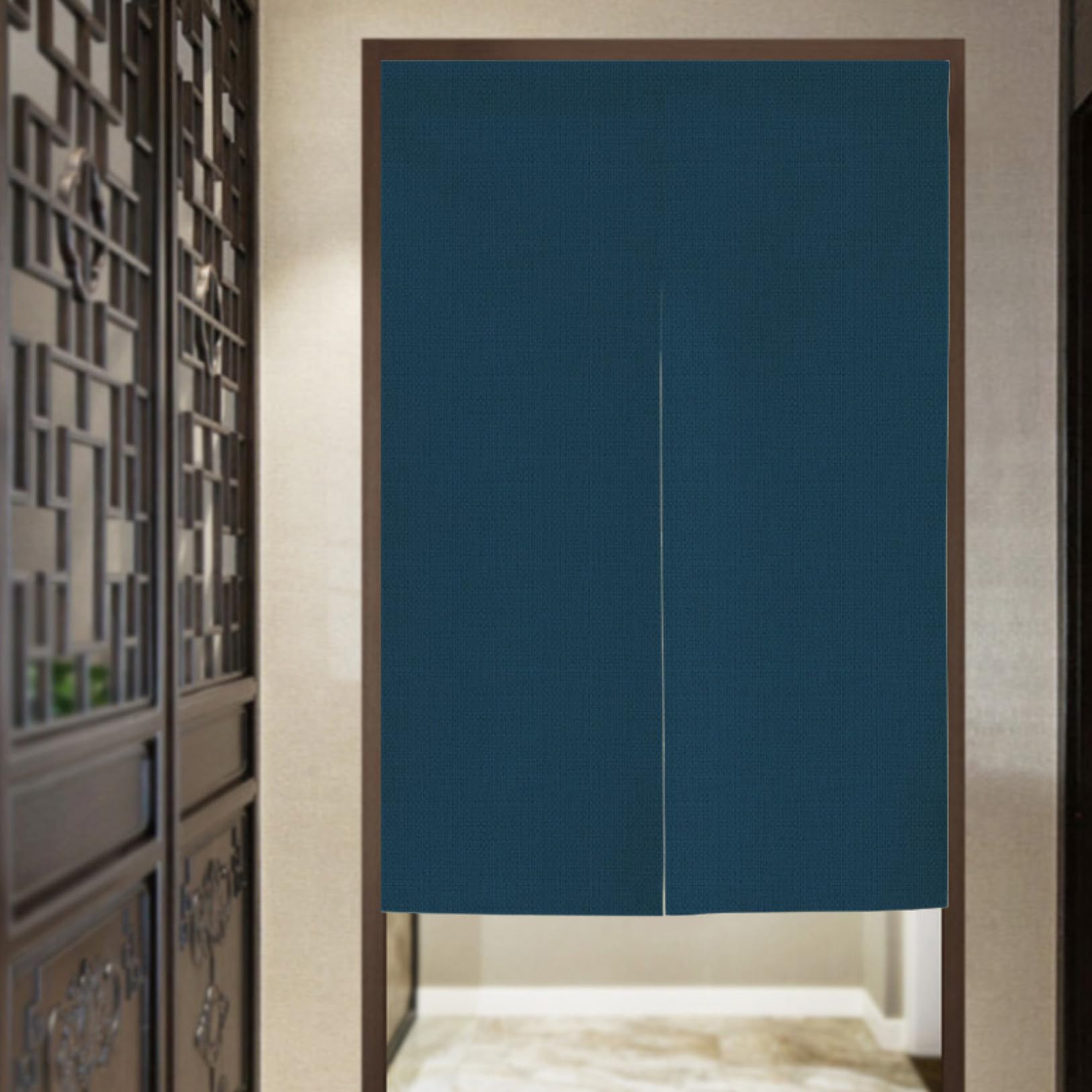 Amazon｜のれん ロング 90幅X180cm丈 和風 お洒落 暖簾 四季兼用 綿麻