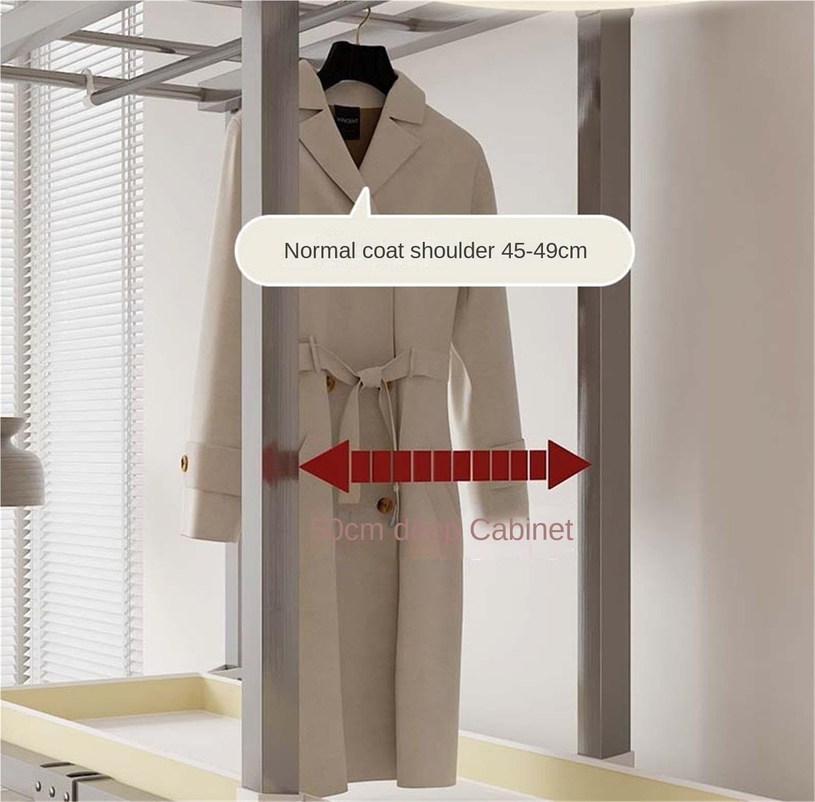 Armadio Camera da Letto Organizzatore for Armadio Guardaroba con Armadi di Copertura for Appendere Vestiti E Ripiani for Camera da Letto Guardaroba Resistente(Pink,105x50x172cm)