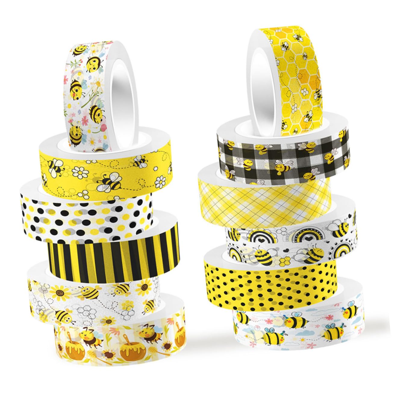 Tofficu 48rollen Washi Tape Set Mit Bienenmuster Dekoratives Klebeband Für Diy-projekte Scrapbooking Journals Und Bastelarbeiten Einfach Abreißbar Kein Kleberückstand Vielseitig