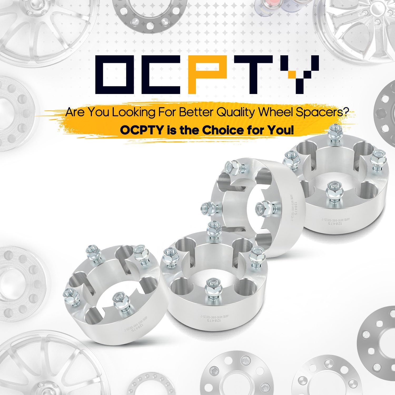 OCPTY 4PCS 2" Wheel Spacers 4x110 to 4x110 Wheel Adapters M10x1.25 Studs 84mm Center fit for 1999-2009 for Arctic Cat for 250 2x4/1998-2003,2010-2016 for Arctic Cat for 300 2x