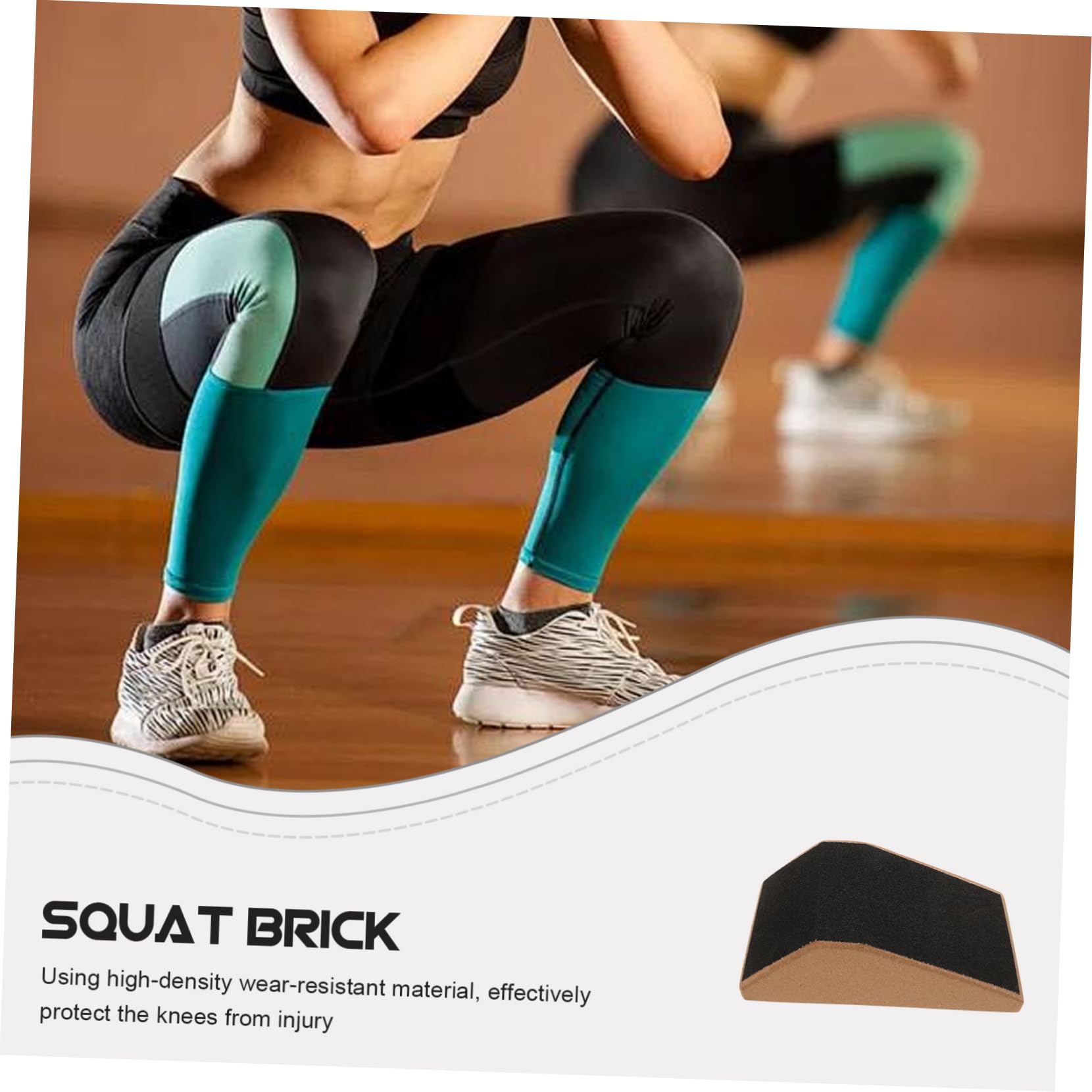Bloque de Yoga de Corcho para Agacharse, Rampa Inclinada | Tablero de Entrenamiento, Papel Abrasivo, Uso Exterior y Oficina, Resistencia a Compresión, Estabilidad