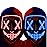 Poptrend Halloween Mask LED Light up Mask Scary mask for Festival Cosplay Halloween Costume Masquerade Parties,Carnival,Gift (2 Pack-A)