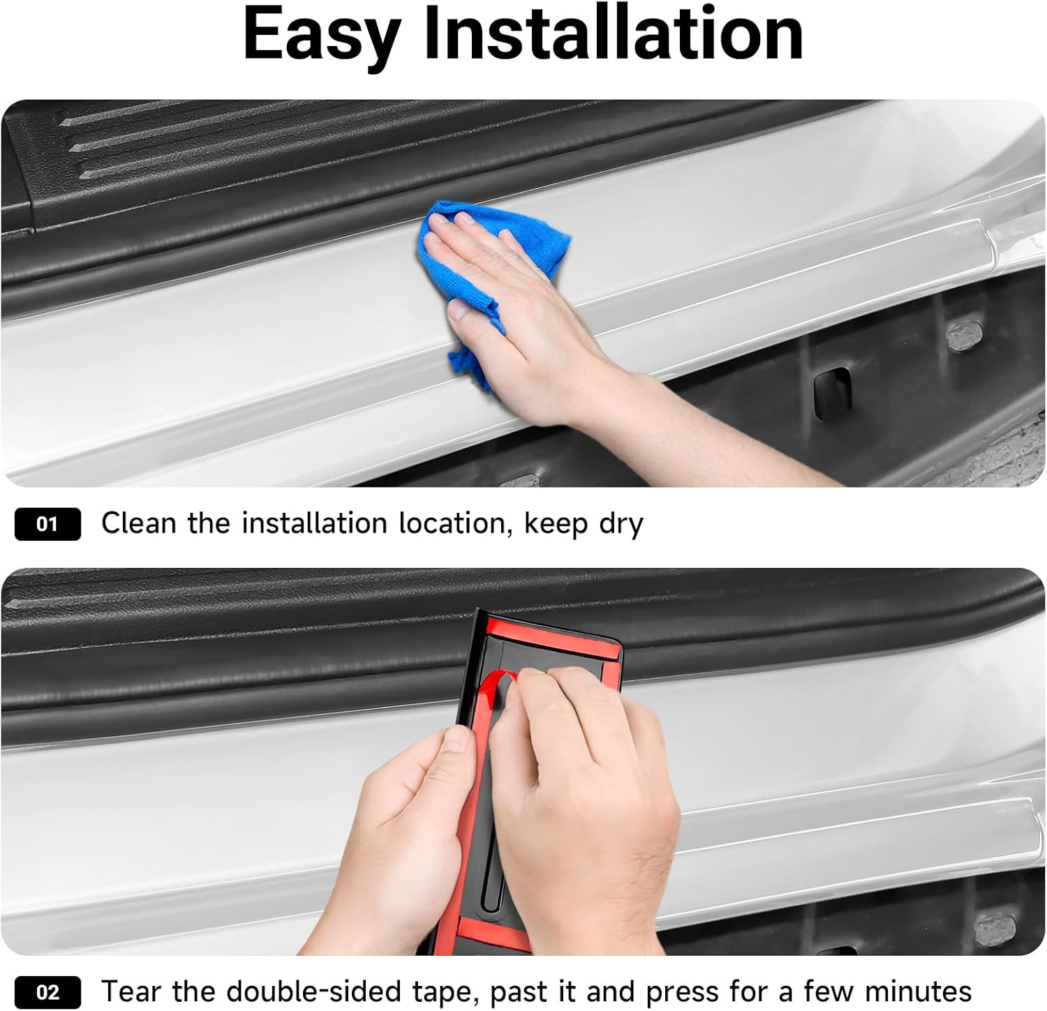 Door Sill Guards Compatible with Ford Ranger 2024-2025 2026 Accessories ABS Material Door Sill Protector Plate Decoration Front and Rear Door Pedal Kick Protection