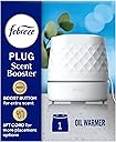 Febreze Plug Scent Booster in White, Continuous Scent Device Oil Diffuser, Compatible with Febreze Air Freshener Plug in Refills, Giftable for Holidays