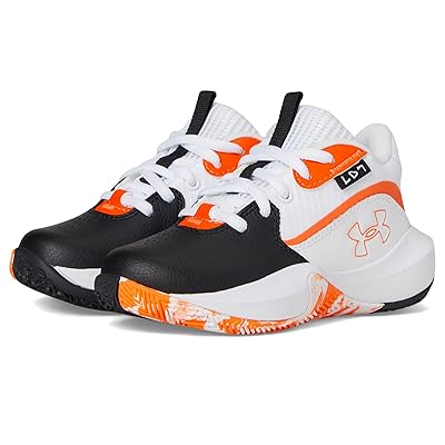Under Armour Kids Pre School Lockdown 7 (Little Kid) Kids Shoes Black/White/Ares Red