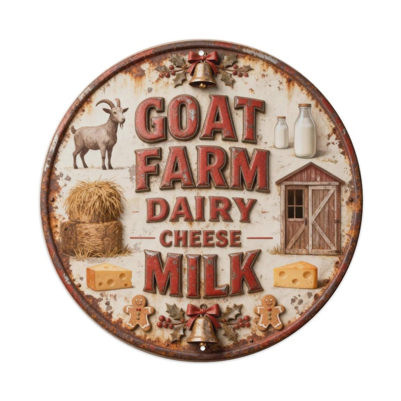 GOAT FARM DAIRY FRESH CHEESE MILK Metal Tin Sign Plaque