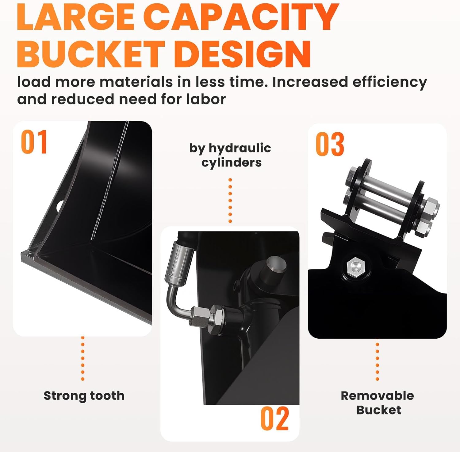 800mm Plain Mud Bucket, Hydraulic Tilting Attachment for Mini Excavator, Toothless Dredging Bucket for River & Slope Grading, Verify Fit: 25mm Pin Hole, 90mm Inside Width