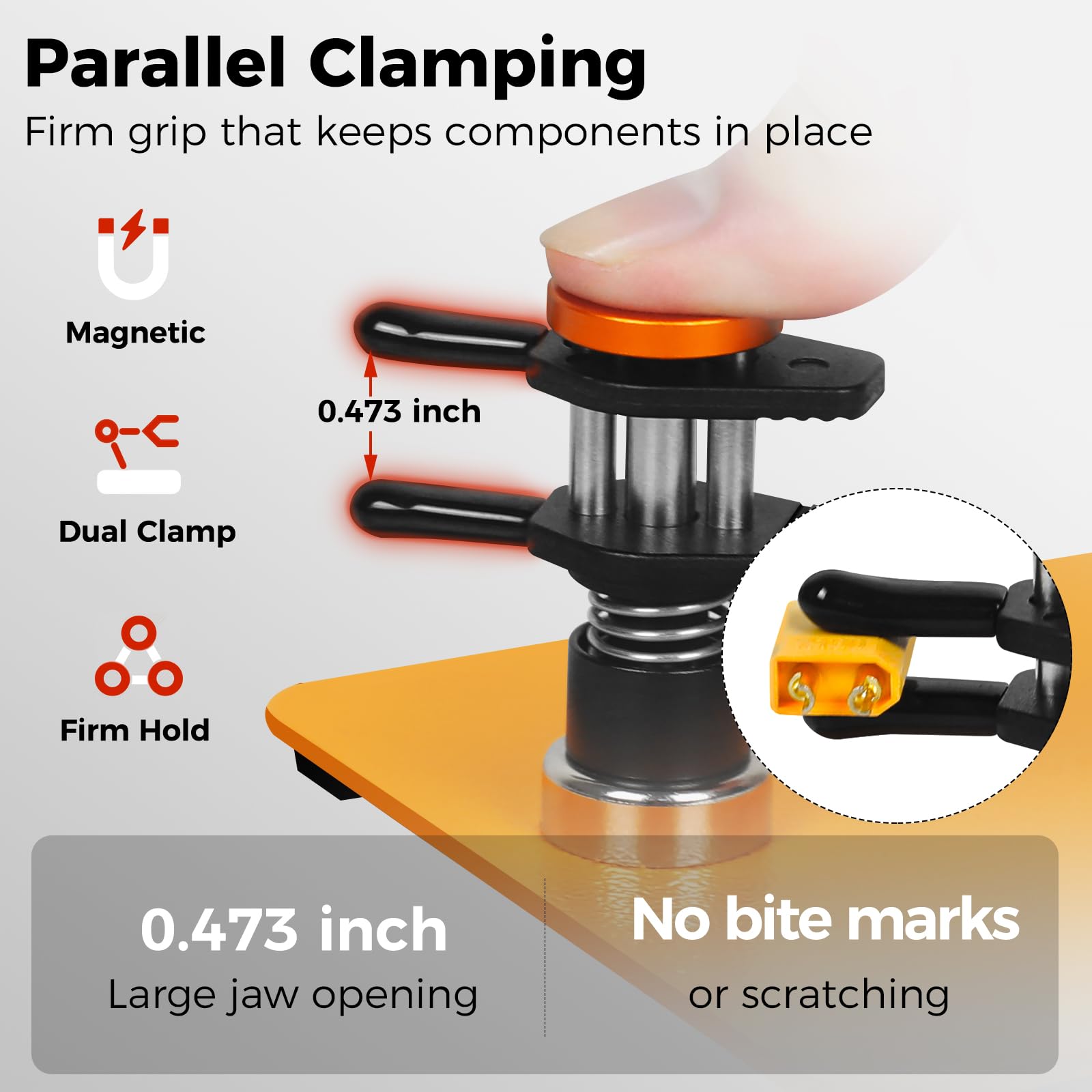 NOEVSBIG Stazione di saldatura Helping Hands con lampada d'ingrandimento 5X, bracci magnetici flessibili, morsetti per saldatura a 360°, morsa da banco da lavoro e grande base stabile e morsetto per