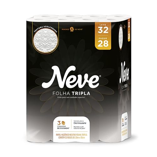 Neve Papel Higiênico Supreme Folha Tripla, 20m, Leve 32 Pague 28 Rolos