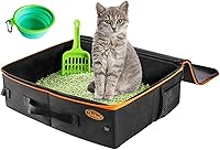 Vista 11 de Arenero portátil para gatos Deblue para el auto, porta-arena plegable con tapa, arenero plegable resistente al agua para exterior apto para gatos