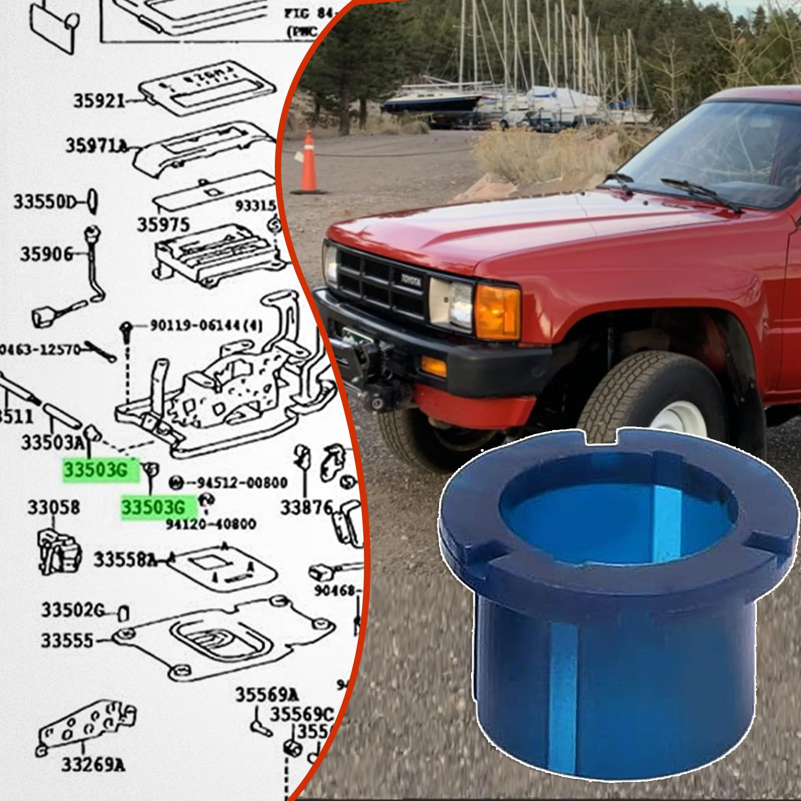 FCBJX 90385-11003 Shift Linkage Bushing, Automatic Transmission
