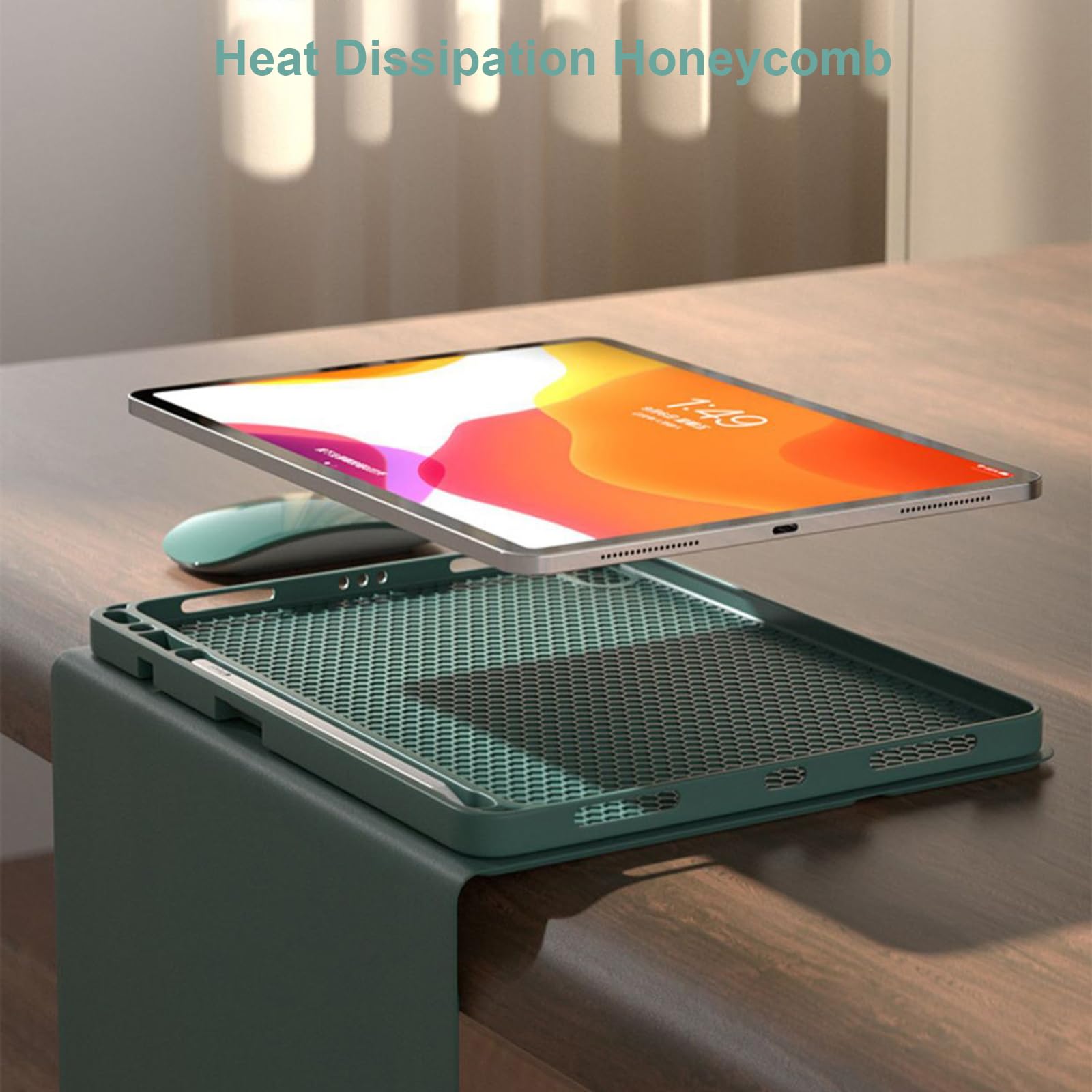 Etui z klawiaturą do iPad Air 13 (M3 2025 / M2 2024) i Pro 12.9 (6., 5., 4. i 3. gen.), Magnetyczna Odłączana Klawiatura Bezprzewodowa, Ultracienkie Etui Ochronne Z Myszą Bluetooth,Yellow