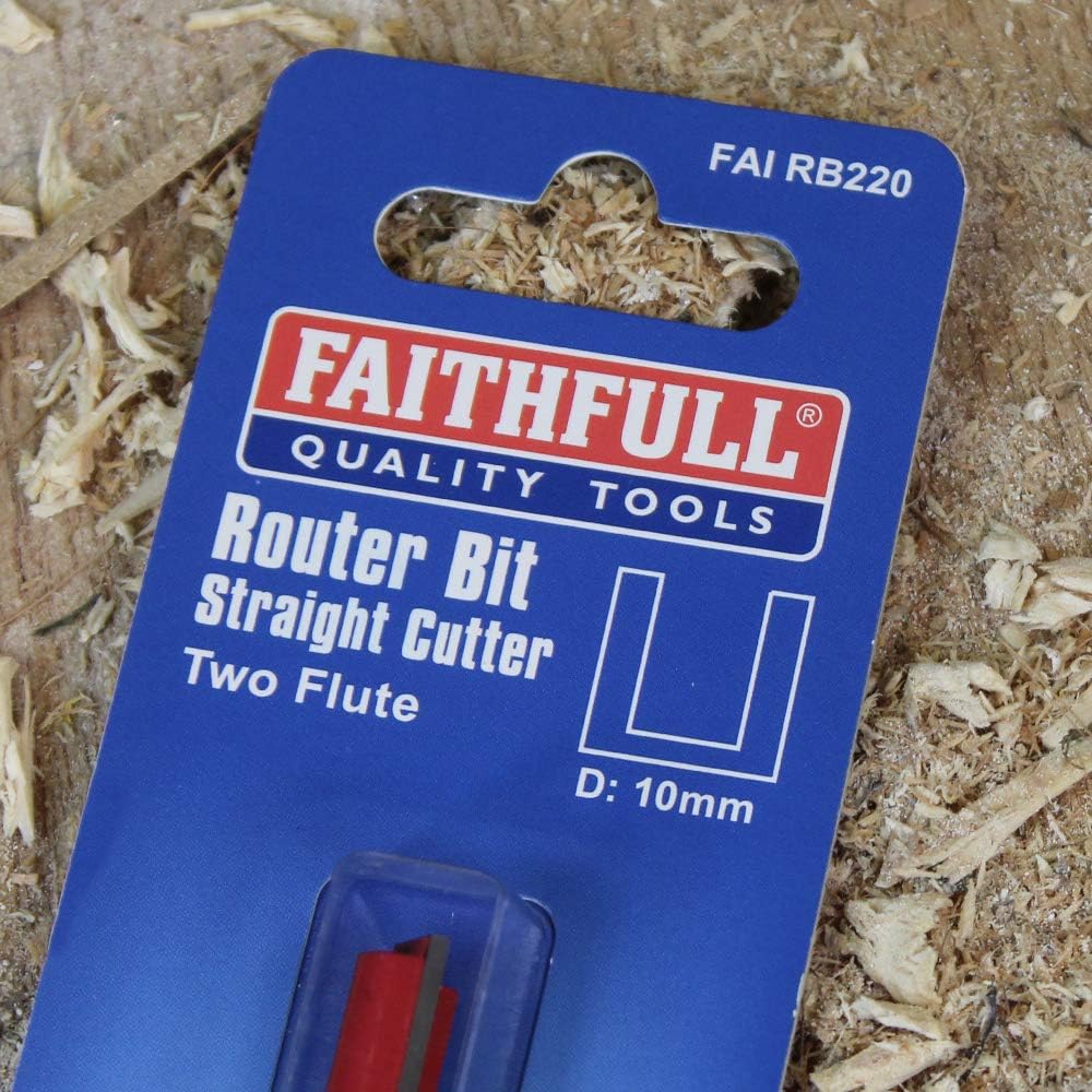 Faithfull FAIRB220 Router Bit TC Two Flute 1/2in 10.0mm x 19mm