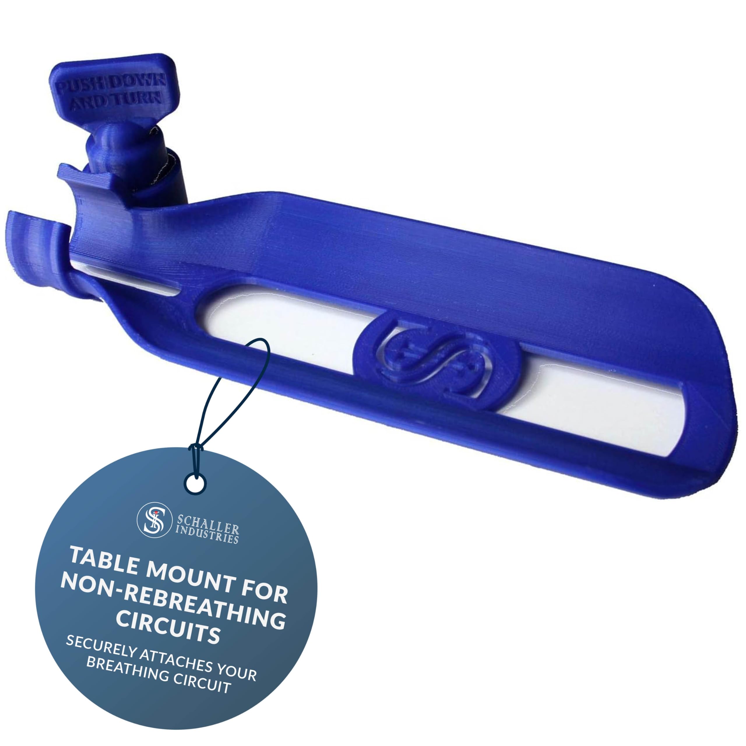 Veterinary Dental Table Mount for Non-Rebreathing Circuits, with Quick Clamp, Supports Anesthesia Bag – Veterinary Anesthesia Equipment, Works with Jackson Rees, SafeSigh, etc. (Royal Blue)