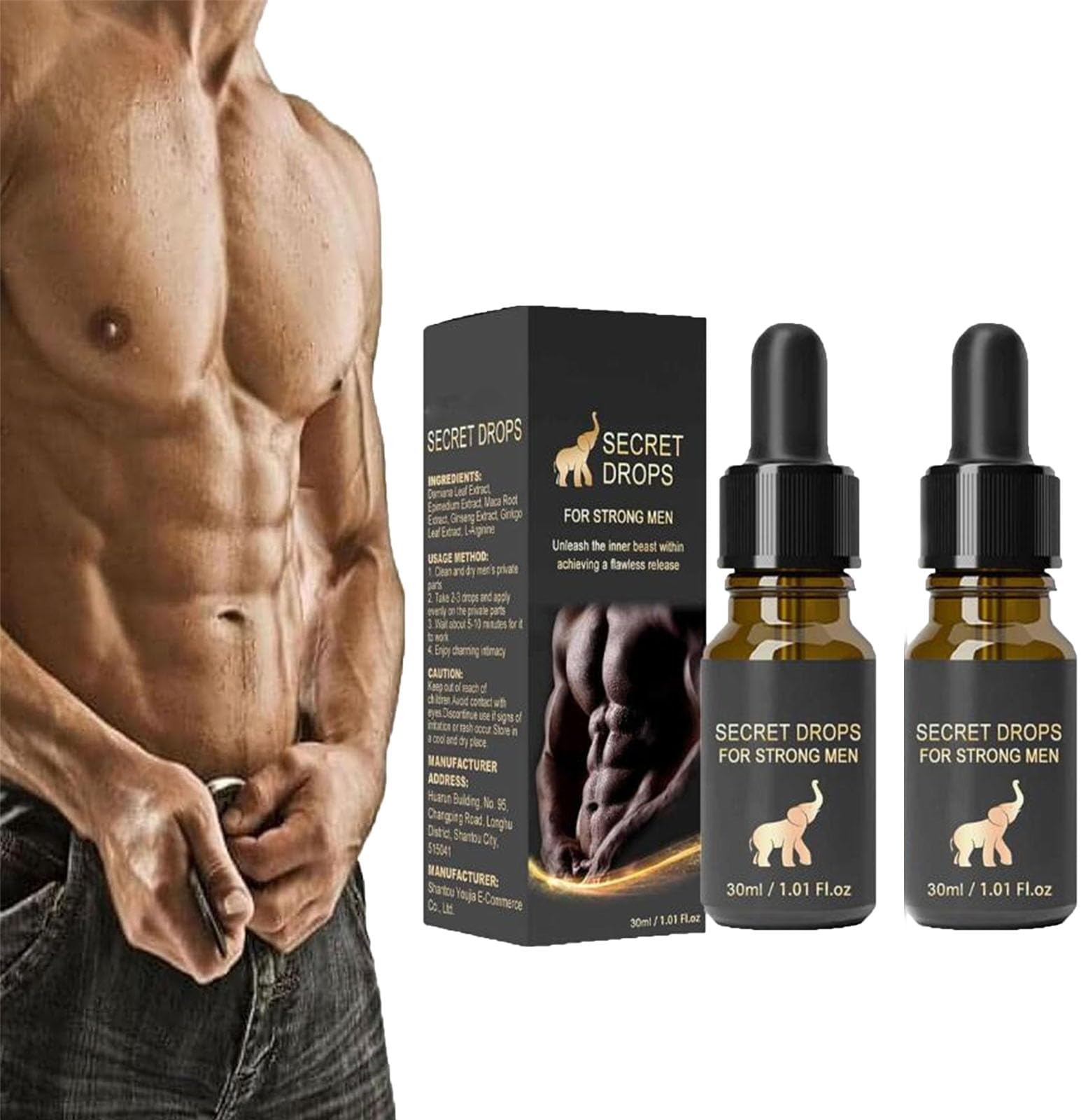 Secret Drop,Aafq Secret Drops for Strong Men, Secret Happy Drops,Pleasure Peak Oral Drops,Enhancing Sensitivity & Pleasur Boost Energy Levels (2 PCS)