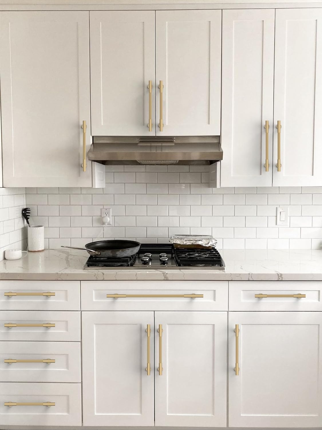 10 Pack Champagne Bronze Cabinet Pulls 5 Inch(128mm) Honey Bronze Kitchen Cupboard Handles Solid Heavy Duty Zinc Alloy Drawer Pulls