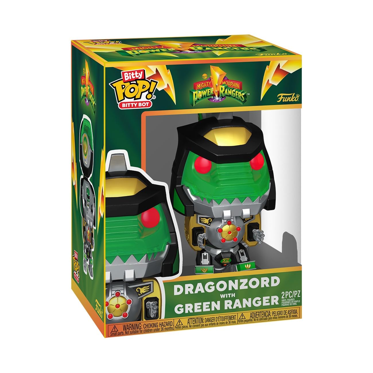 Funko Bitty Bots: Power Rangers - Dragon Zord with Green Ranger​ - Collectable Vinyl Figure - Gift Idea - Official Merchandise - Toys For Kids & Adults - Model Figure for Collectors and Display