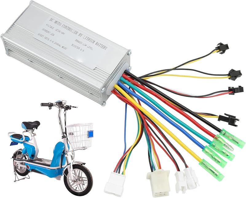 Alomejor 36V 48V 500W Kefe Nélküli Motor Vezérlő Lámpa Kábelezéssel E-bike Kerékpár Roller Elektromos Bicikli Alkatrész