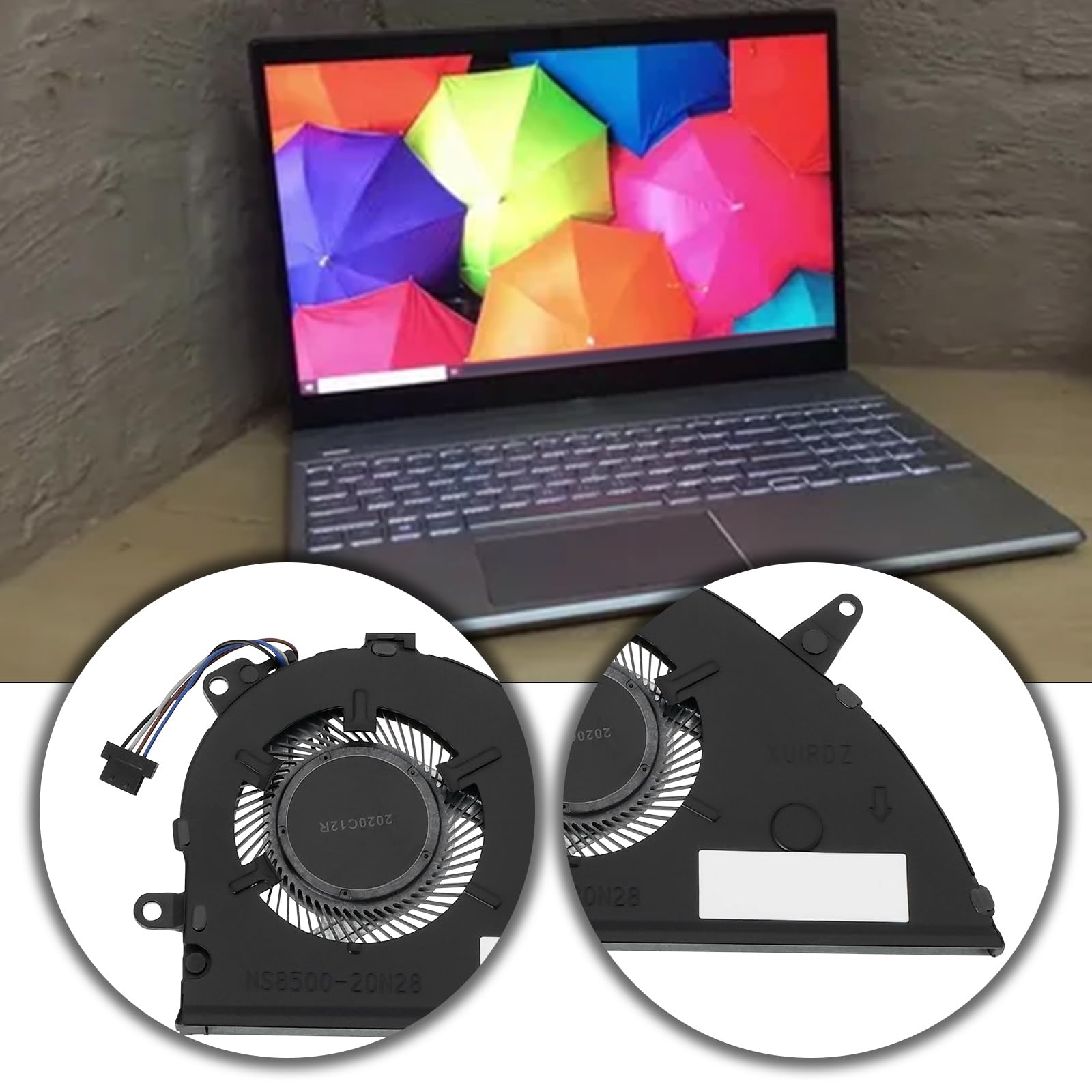 ECSiNG 1Pc 4-Pin CPU Cooling Fan Parte di Ricambio L25584-001 NS85B00-17K24 Compatibile con HP Pavilion 15-CS 15-CW Series Laptop