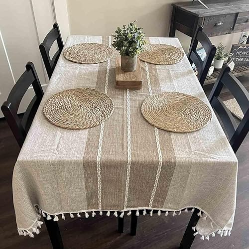 Miniatura 4 de Juego de 4 manteles individuales tejidos, manteles individuales de ratán mediano de 10 pulgadas, manteles individuales de mimbre, camino de mesa