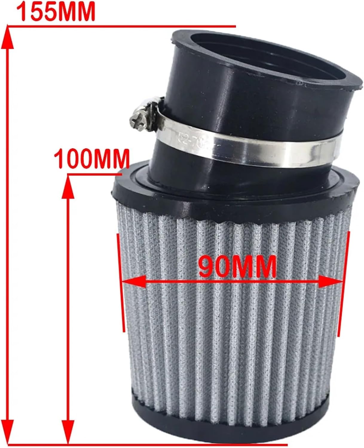 Go Kart 62mm Air Filter Aluminum or Rubber(Black A)