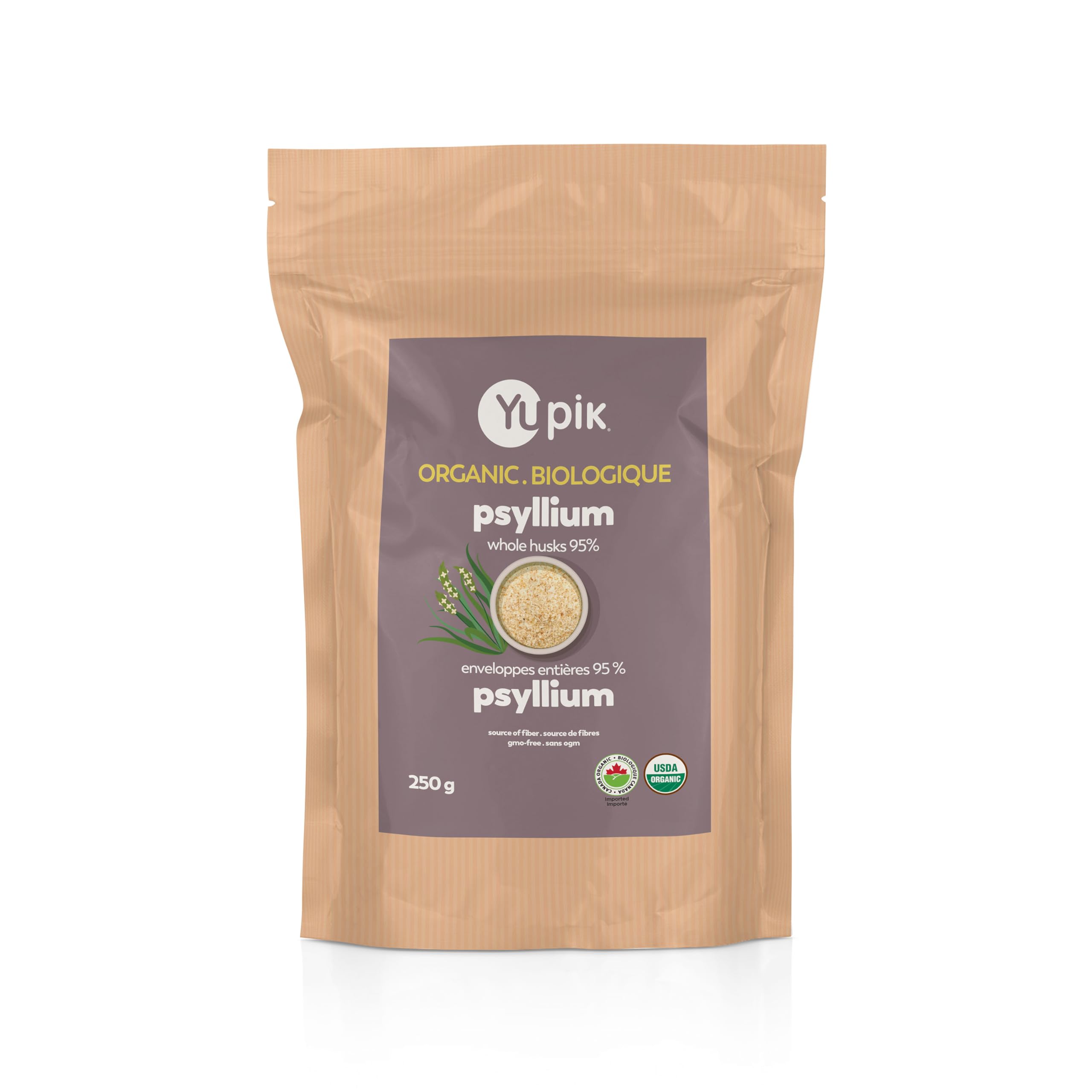 Yupik Organic Psyllium Husk Powder 95-percent 40 Mesh, 250