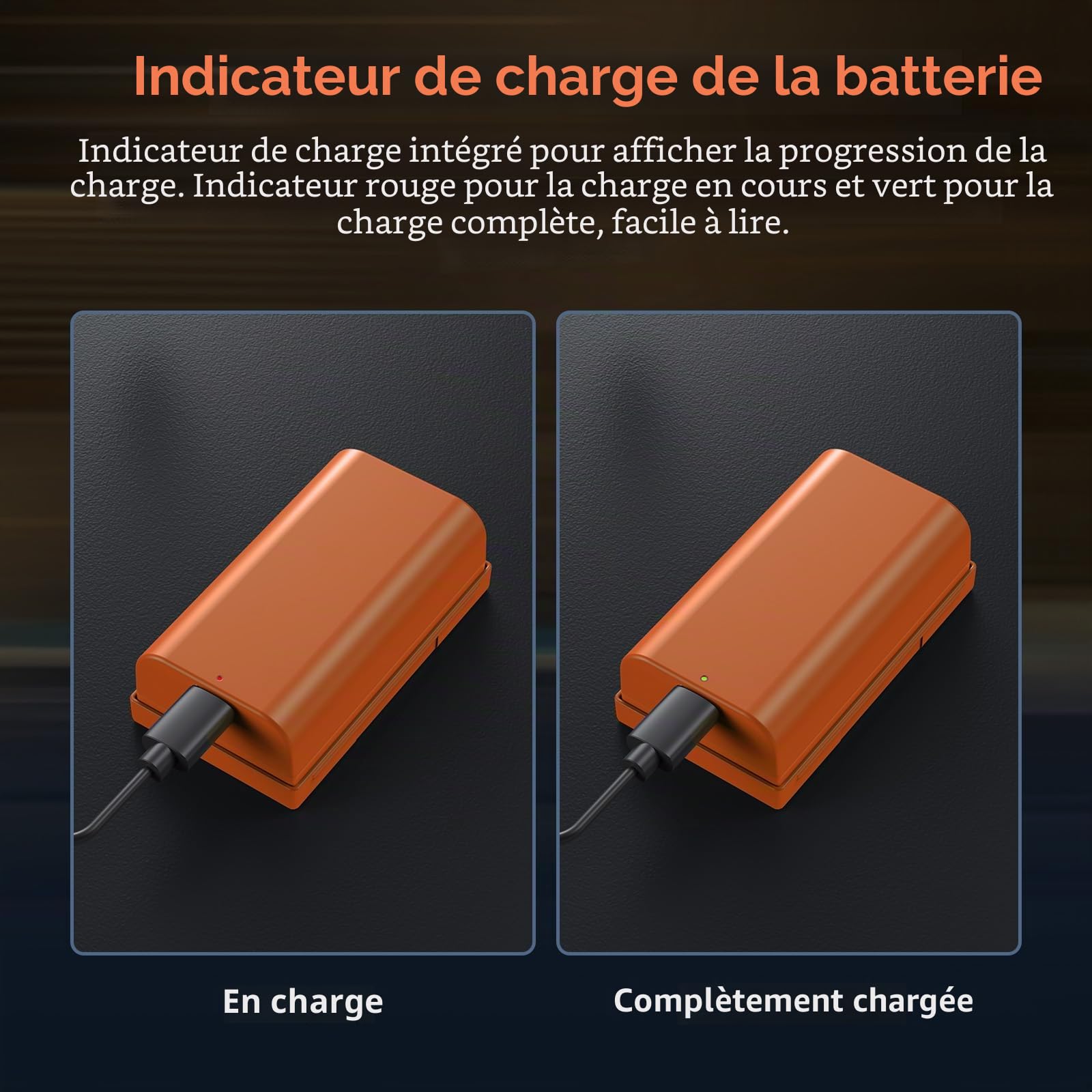 SMALLRIG Batterie 3500mAh USB-C pour Sony Compatible avec NP-F550 F750 F970, 3H Charge Complète, Batterie pour Moniteur, Lampe Vidéo, Caméscope, Téléphone, Pas pour BMPCC 6K, Orange - 4971