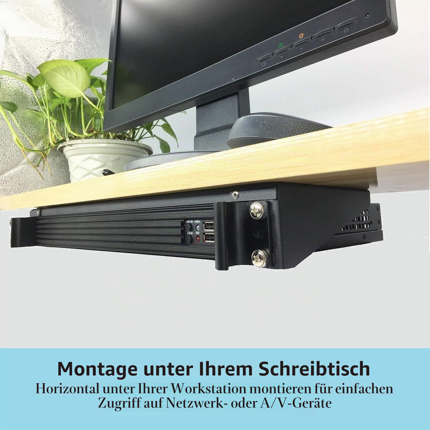 1U 19 Zoll Hochleistungs-vertikales wandmontierbares Rack und 125 lb wandmontierbares Server-Rack | Wandhalterung für 48,3 cm (19 Zoll) Daten- und Netzwerkgeräte, unterstützt bis zu 56 kg (1U150)