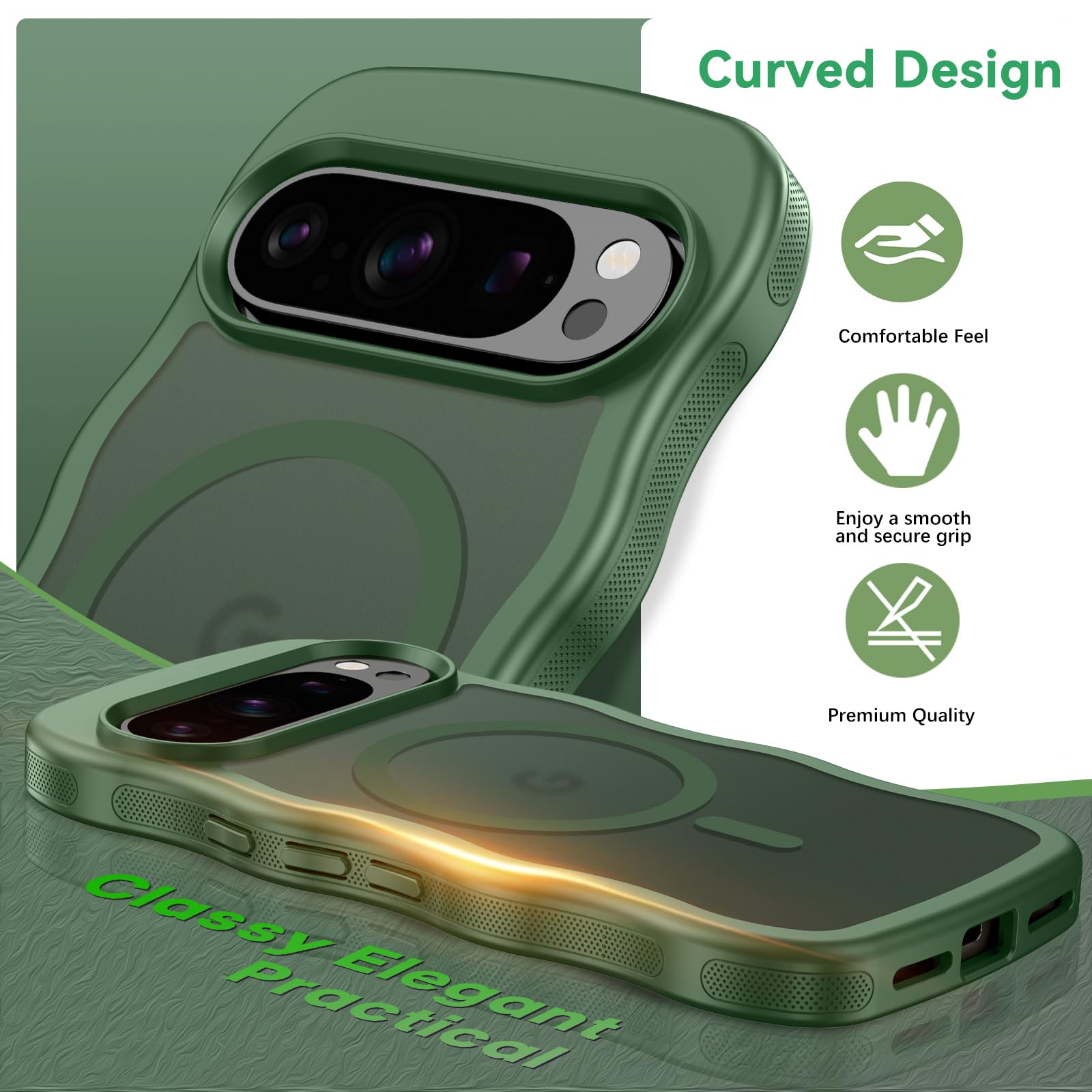Coque Google Pixel 10 Pro XL Magnétique - Compatible MagSafe - Support Rotatif - Transparente - 5