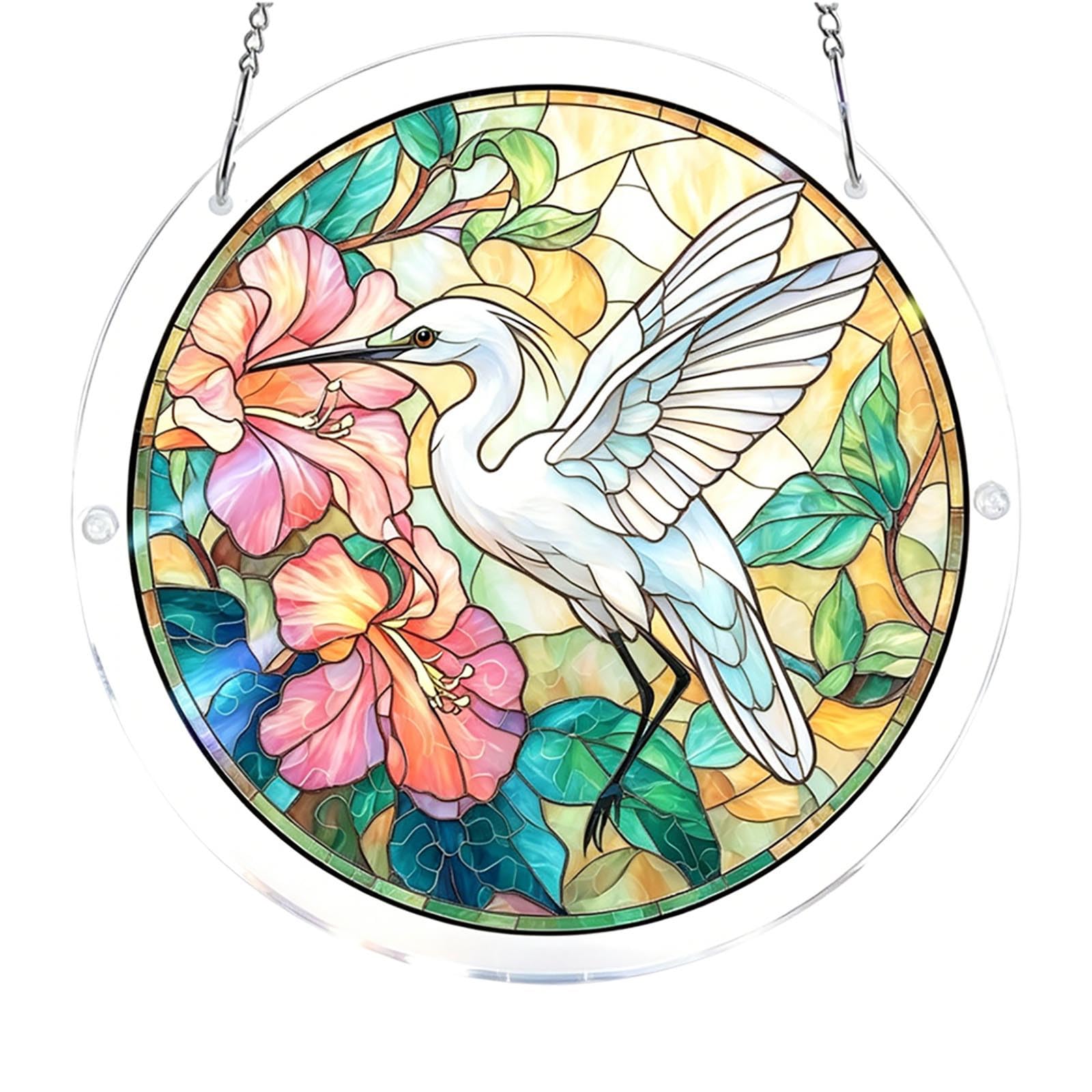 Acrylic Jigsaw Puzzle Suncatcher,Acrylic Puzzle Suncatcher,for Doors Garden and Window Hanging&Birthday Mom Women Adults Gift-19 CM,A — view 37
