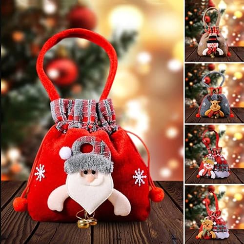 Miniatura 2 de MBZNB Bolsas de regalo de Navidad con cordón, bolsas de tela reutilizables para regalos de Navidad, bolsa de almacenamiento de muñeco de nieve de