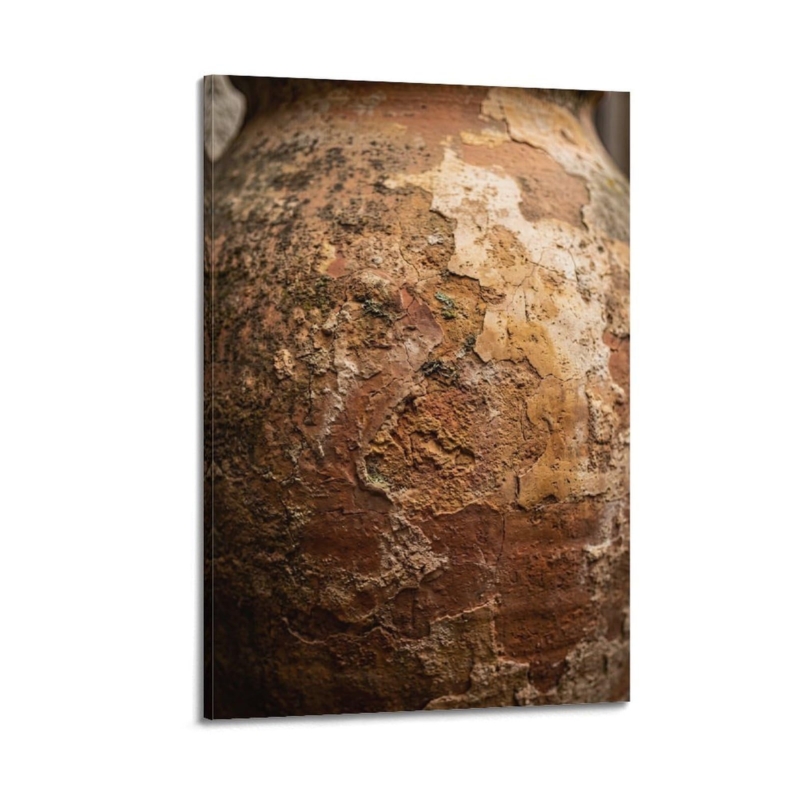 FQNYR Mediterranean Life Photo Vessel Weathered Poster Painting Canvas Wall Art Print20x30inch(50x75cm) Frame-style