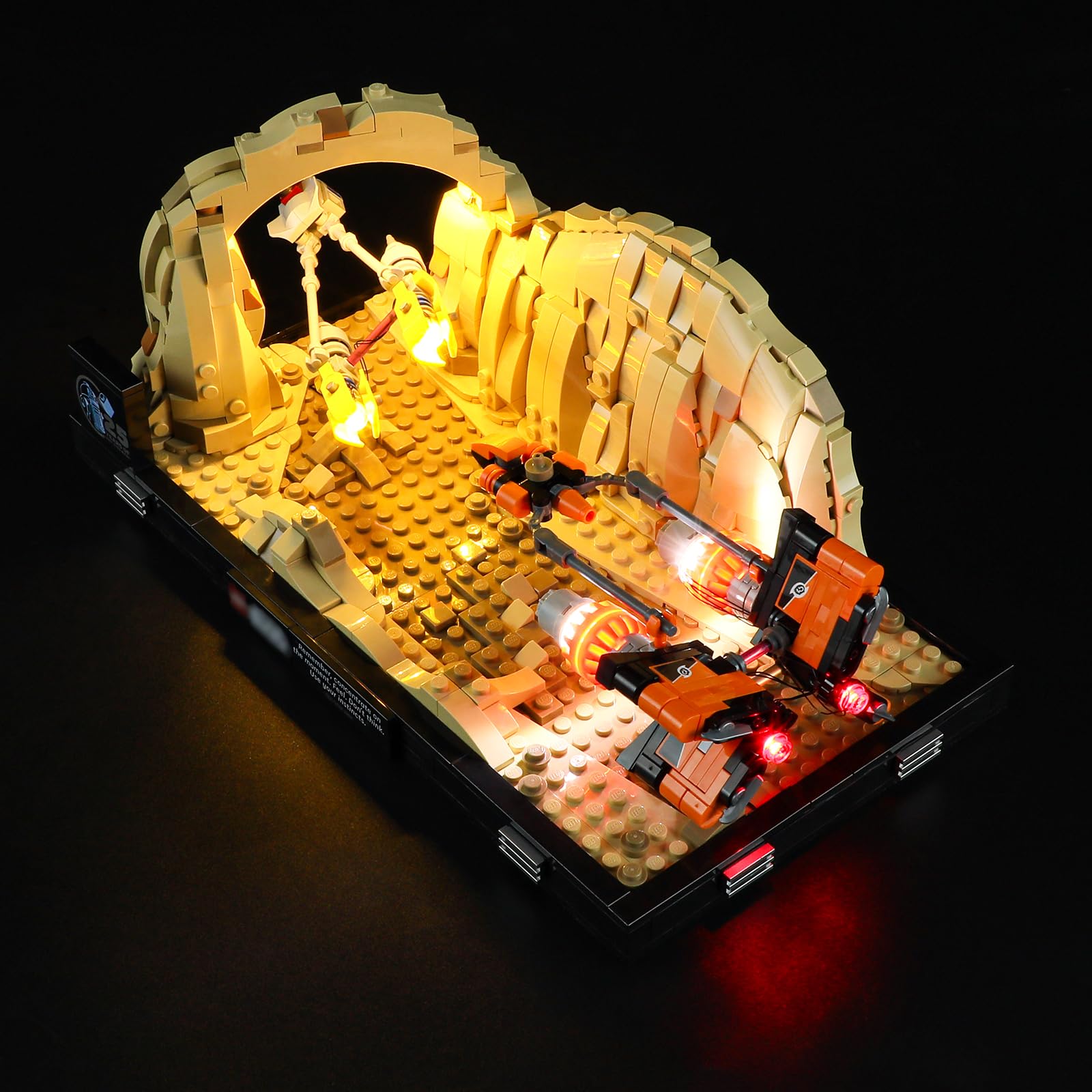MENZAVA LED Light Set Compatible with LEGO 75380 Mos Espa Podrace Diorama Star Wars Building Blocks Model - Model Set NOT Included