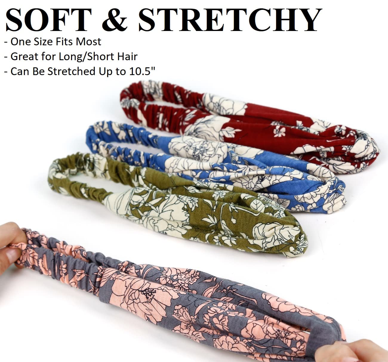 Amazon.com : Huachi Boho Headbands for Women Twist Head Band  display picture 3