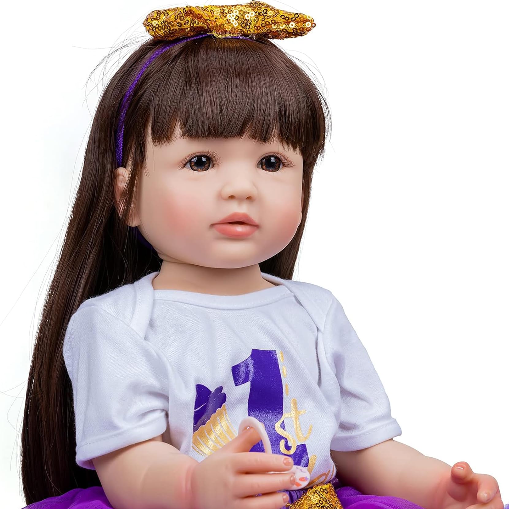 ZIYIUI Bambole Reborn Femmine 24 Pollici 60 cm Toddler Baby Doll Che Sembrano Vere - Originali in Silicone Morbido Realistico Neonato Ragazza Con Accessori