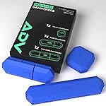 ADV Tennis Dampener with Custom Feel, Racket Shock Absorber to Reduce Vibration and Stay on The Racket, Engineered Poly-Silicone Tennis Racket Dampener, Blue, Variety 3-Pack