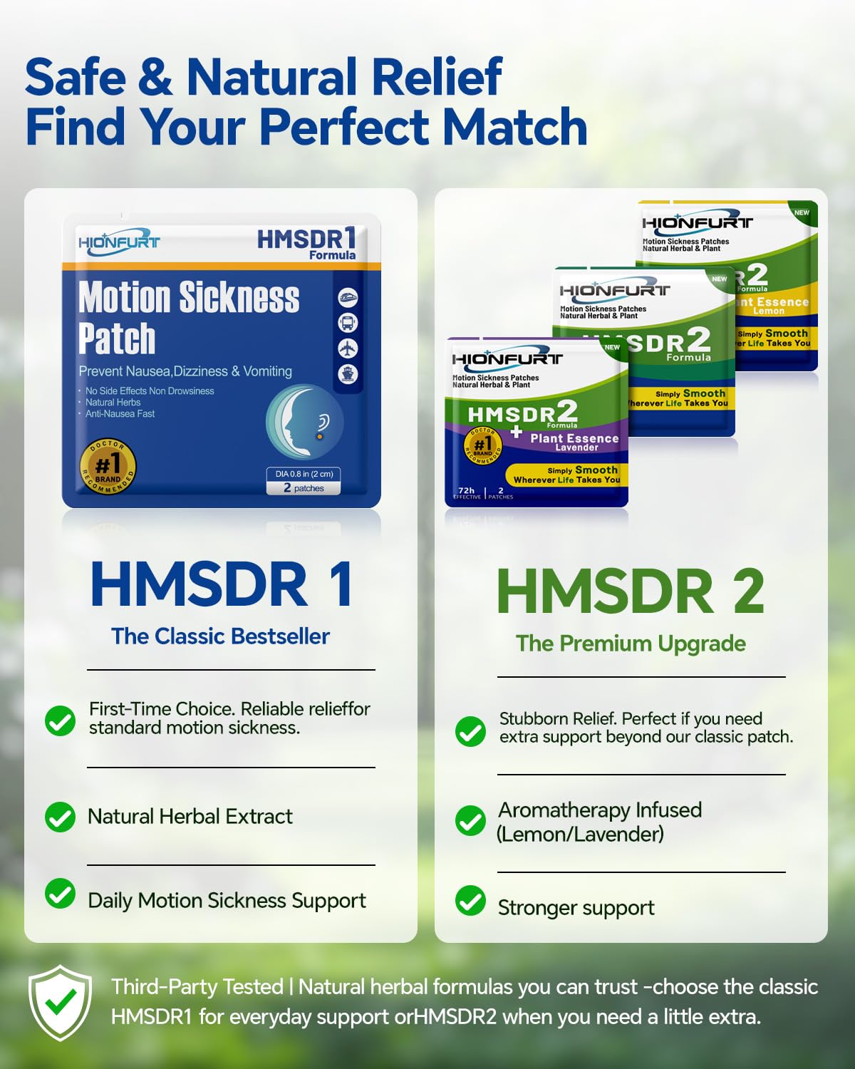 Hionfurt 32ct Motion Sickness Patches, Non-Drowsy Herbal Relief — Amazon image 3