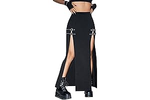 Women's Buckle Split Thigh Maxi Skirt
