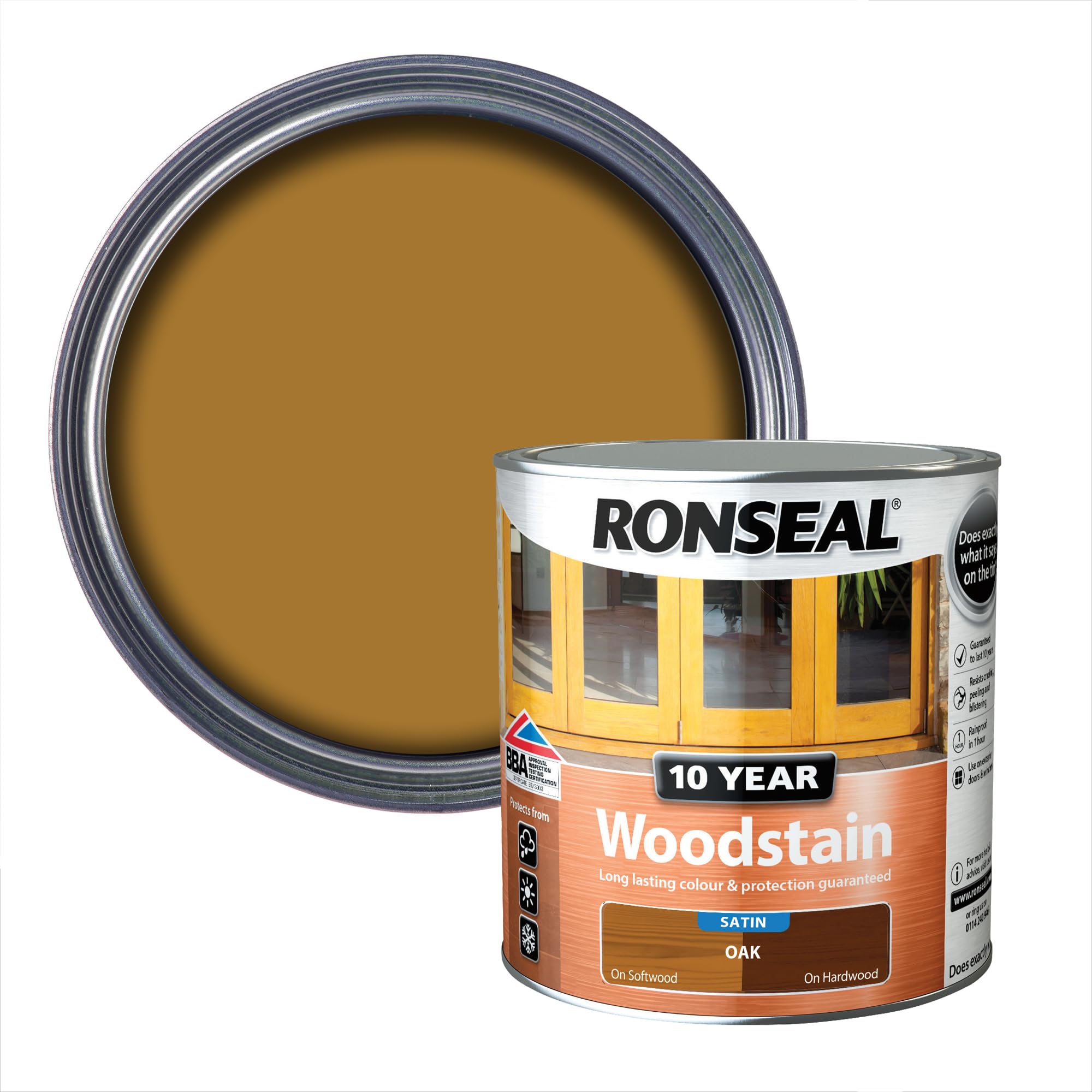 RONSEAL 10 Year Woodstain Oak 2.5L
