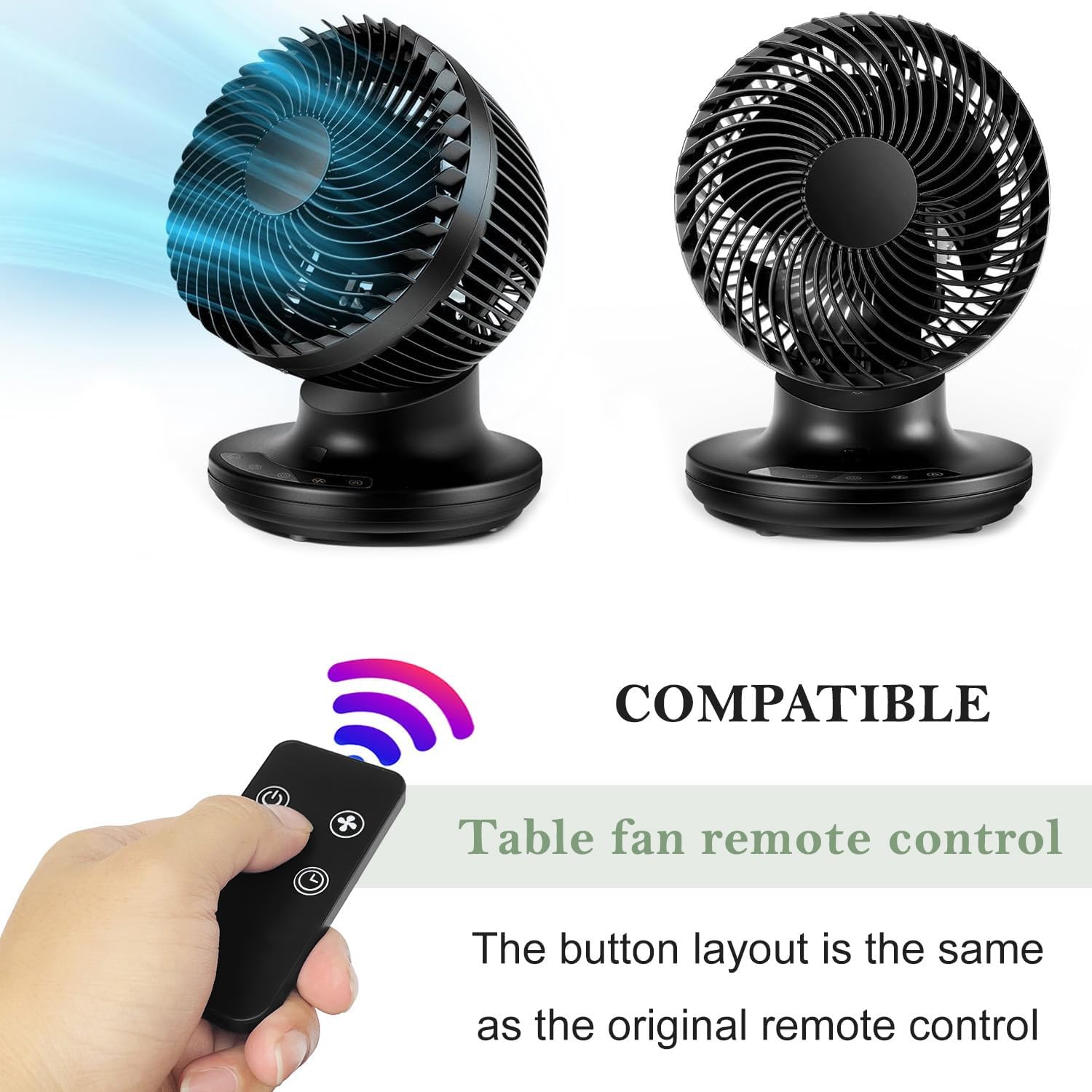 AWO Replacement Remote Control Compatible for OmniBreeze FC15-23MR Automatic Oscillating Table Fan Desk Air Circulator Fan