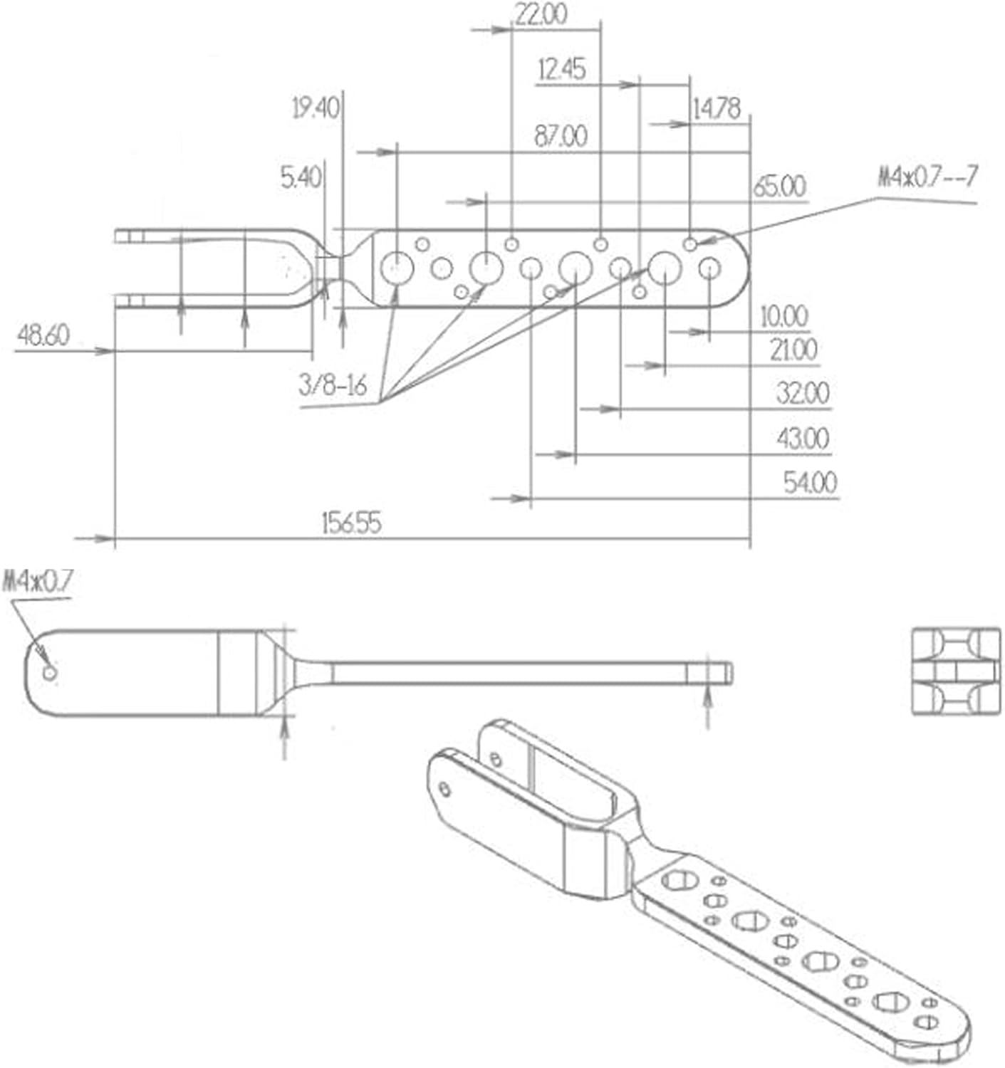 Ronin 2 Image Transmission Bracket, Tilt Axis Cage Arm Extension Stand Bracket Mount for DJI Teradek Bolt Bond Vaxis Video Transmission Transmitter Receiver, RED
