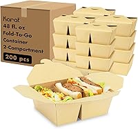 Vista 7 de Karat FP-FTG30K Caja plegable #1 de 30 onzas líquidas de 4.3 x 3.5 x 2.4 pulgadas, papel kraft (paquete de 450)