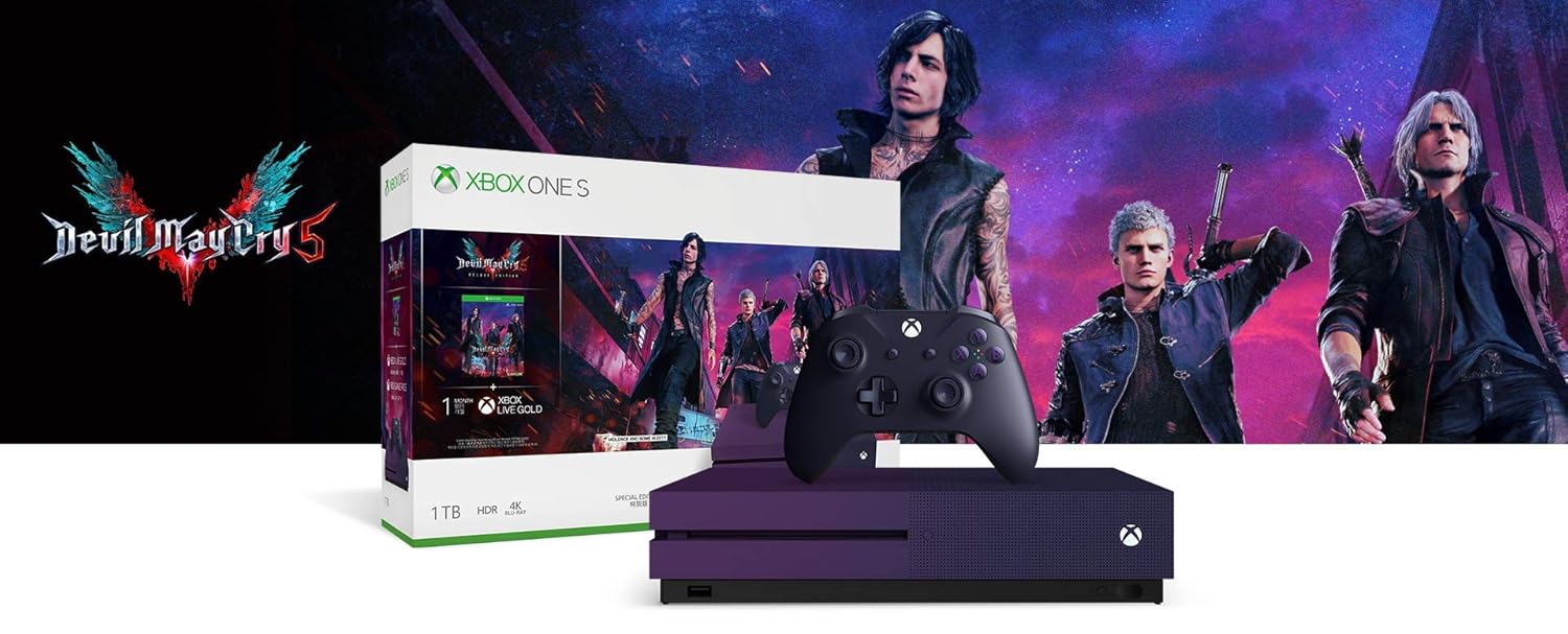 Xbox ONE S Devil May CRY 5 1TB Bundle Gradient Purple Special Edition (Renewed)